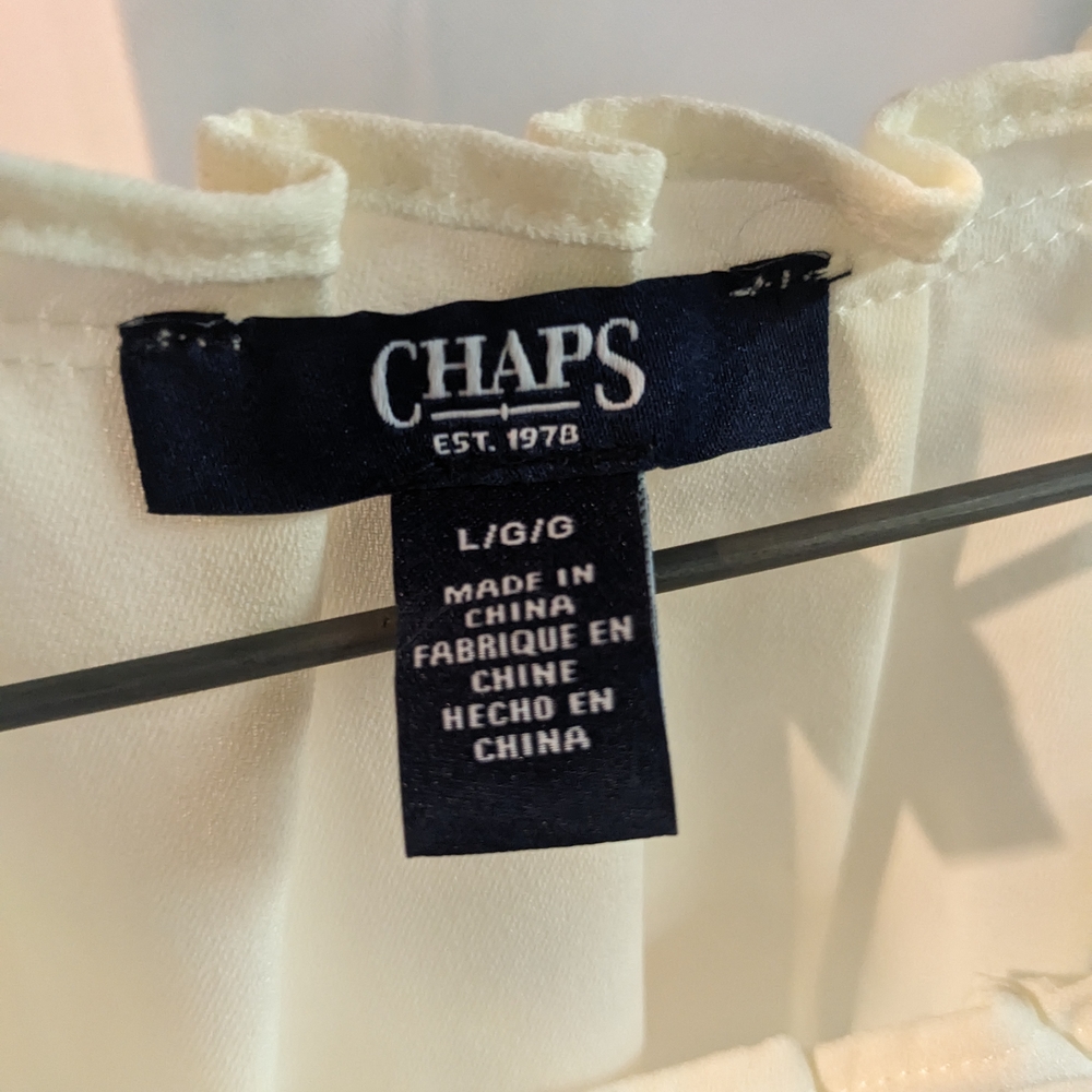 Chaps Cap-sleeve Ruffled Blouse - Picture 4 of 4